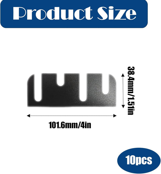 10pcs Door Hinge Shims 4 Inch - Easy Gap Filler for Interior Door Alignment, Fix Air Leaks & Misaligned Doors, Trimmable Hinge Shim Spacers, 0.030 Inch Thick (4 Hole Irregular)