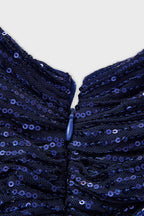 Curveins Plus Size V-Neck Sequin Maxi Dress