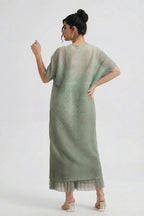 Curveins Plus Size Round Neck Short Sleeve Robe and Wide-Leg Pants Set