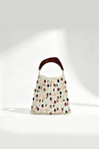 Curveinse Handmade Beaded Woven Hollow Tote Bag