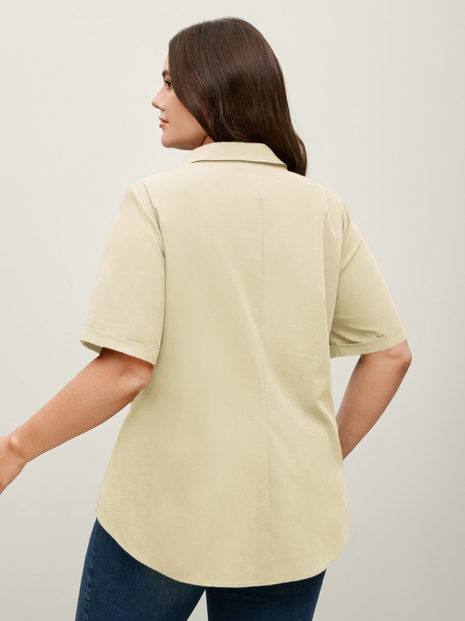 Knotted Front Asymmetrical Hem Blouse
