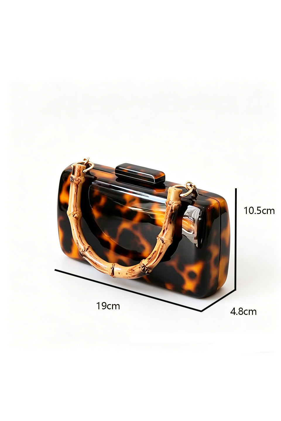 Curveinse Acrylic Leopard Print Evening Bag