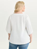 Petal Sleeve Toothpick Pleats Shirt