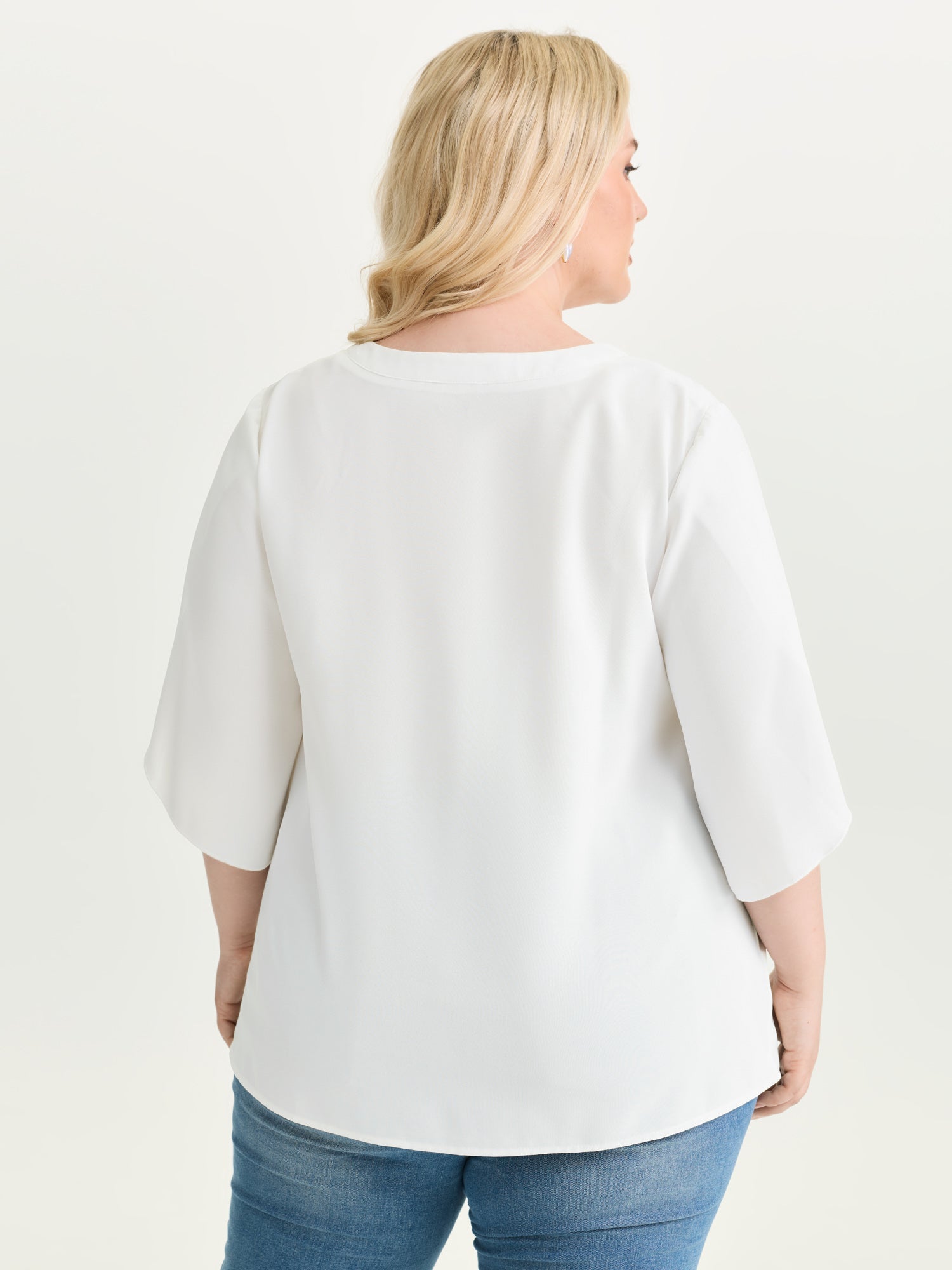 Petal Sleeve Toothpick Pleats Shirt