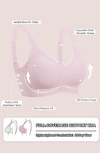 Curveins Ruffle Jelly Bra No Underwire Seamless Push Up Support Comfortable Wireless Everyday Bra