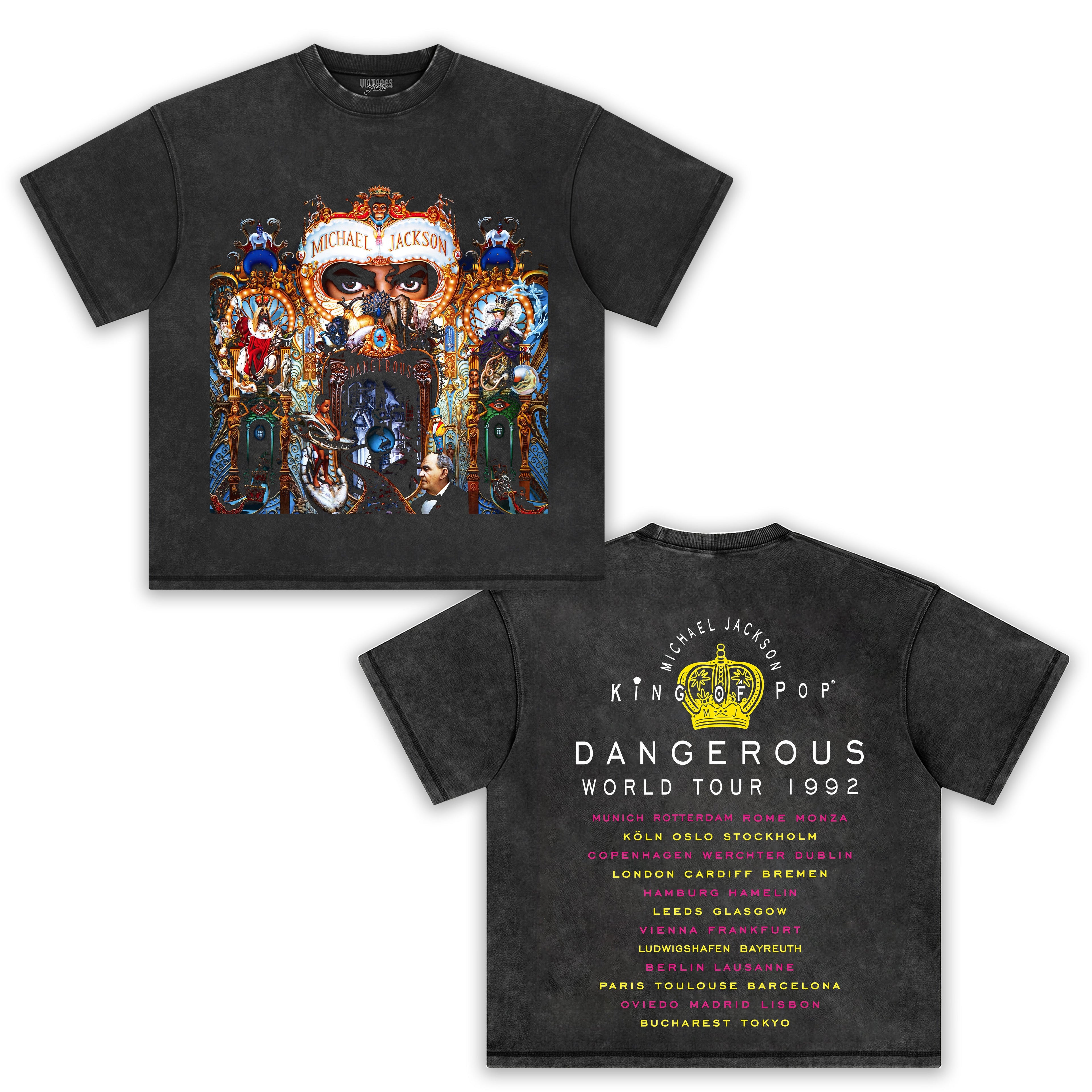 MICHAEL JACKSON DANGEROUS WORLD TOUR TANK TOP & TEE