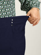 Rivets Wide Waistband Stretchy Pants