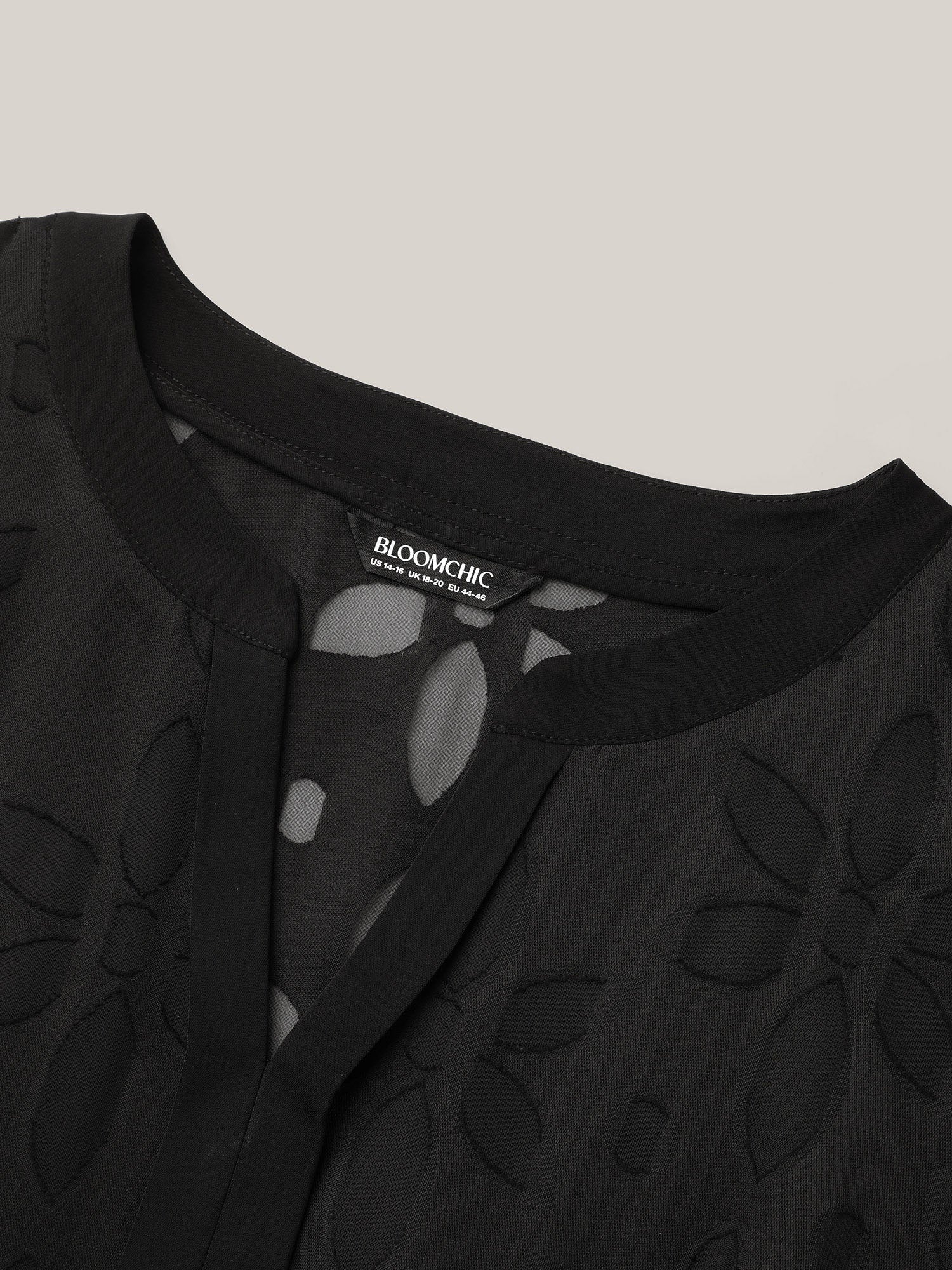 Sheer Back Textured Cut-Out Midi Dress