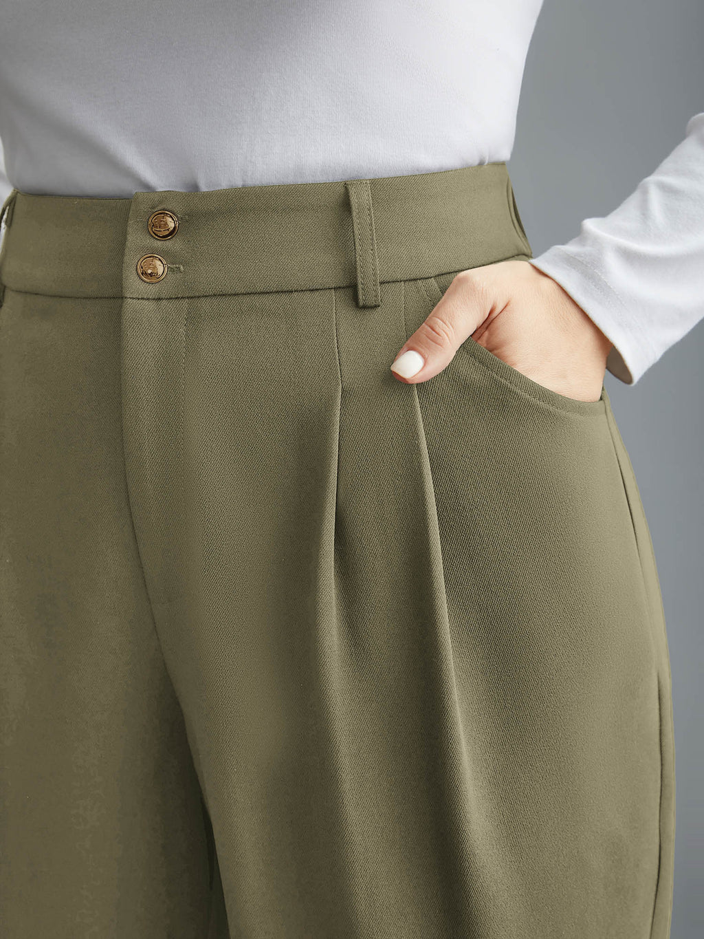Double Buckle Straight Leg Pants