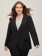 Stretch Woven Pocket Slim-Fit Blazer