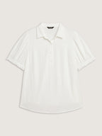 Pure Cotton Ruffled Puffy Sleeve Blouse