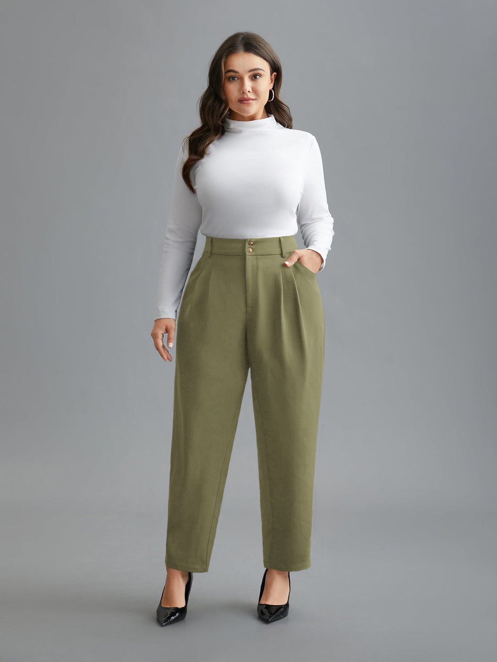 Double Buckle Straight Leg Pants