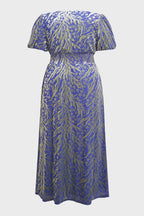 Curveins Plus Size V-Neck Velvet Plain Maxi Dress