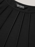 Toothpick Pleat Layered Flutter Sleeve Blouse