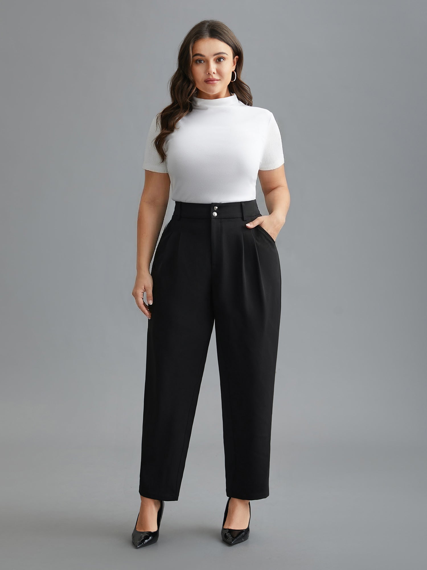 Double Buckle Straight Leg Pants
