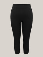 Stretch Split Hem Pockets Skinny Pants