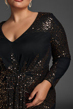 Curveins Plus Size Sequin Maxi Dress