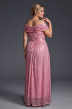 Curveins Plus Size V-Neck Sequin Maxi Dress