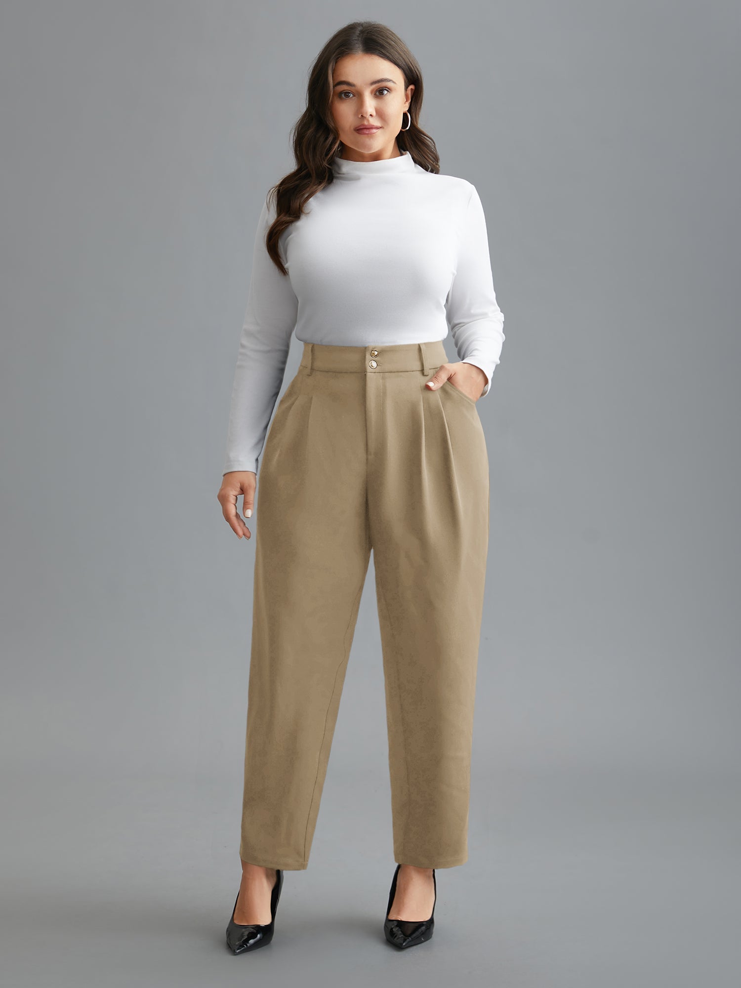 Double Buckle Straight Leg Pants