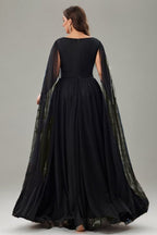 Curveins Plus Size V-Neck Waist-Defining Sequin Maxi Dress