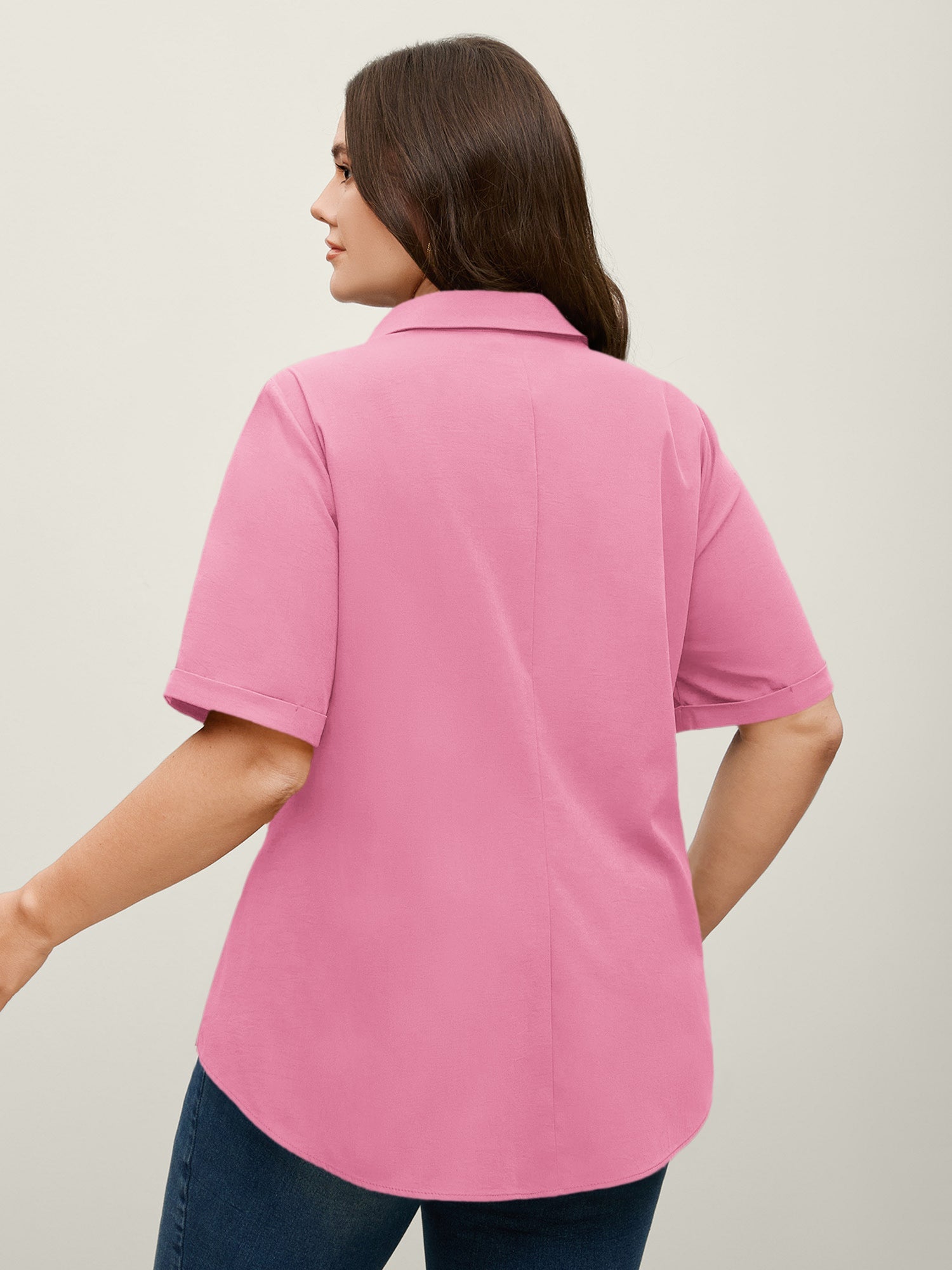Knotted Front Asymmetrical Hem Blouse