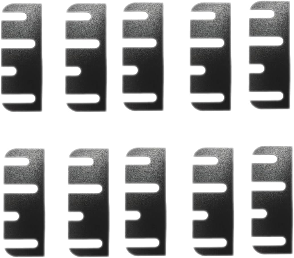 10pcs Door Hinge Shims 4 Inch - Easy Gap Filler for Interior Door Alignment, Fix Air Leaks & Misaligned Doors, Trimmable Hinge Shim Spacers, 0.030 Inch Thick (4 Hole Irregular)