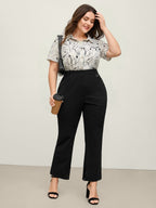 Pull-On Solid Bootcut Pants