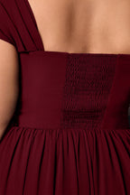 Curveins Plus Size Asymmetric One-Shoulder Sequin Side-Slit Maxi Dress