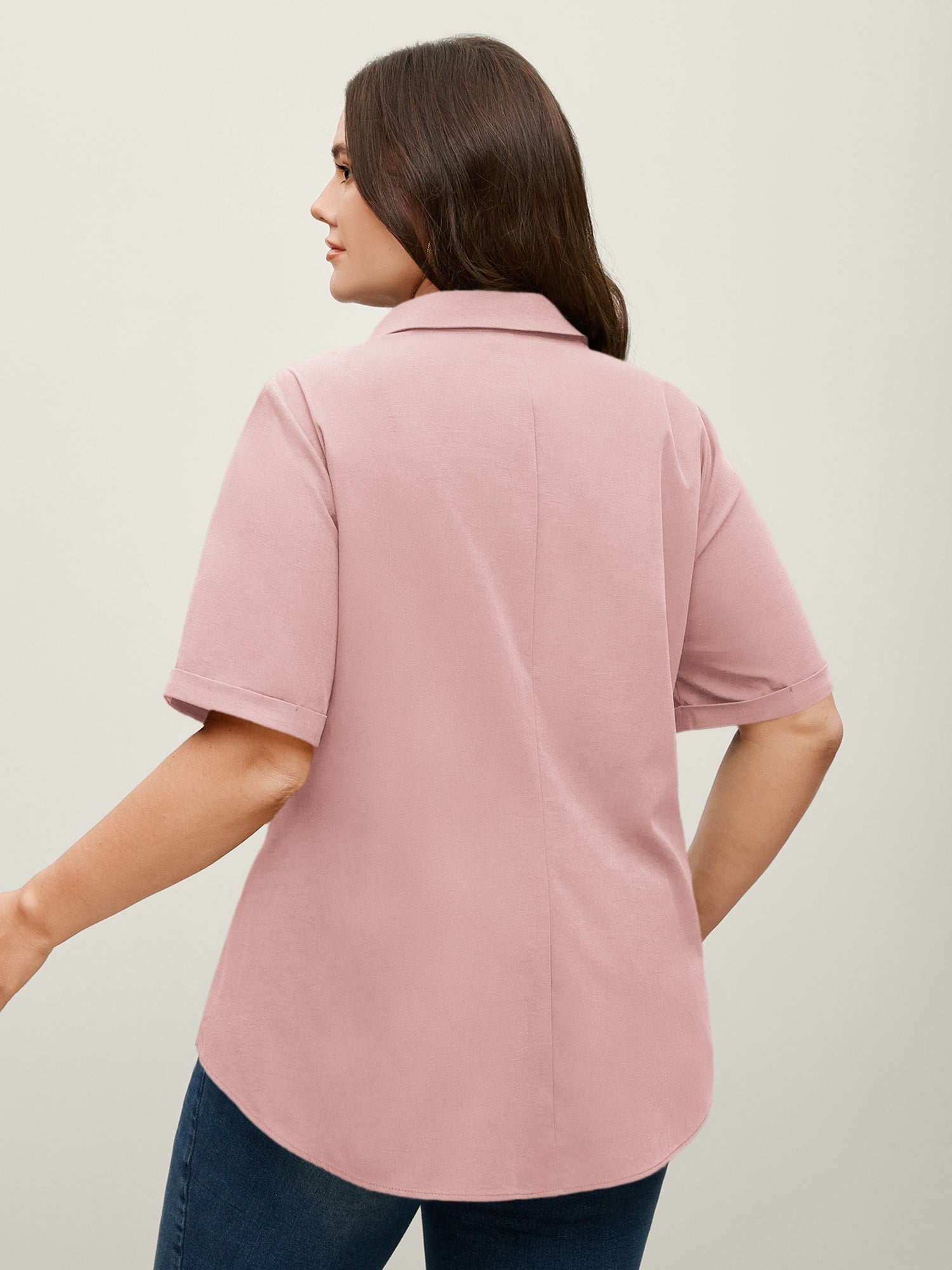 Knotted Front Asymmetrical Hem Blouse