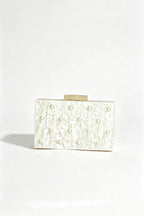 Curveinse Luxury Pearl Acrylic Box Clutch Crossbody Bag