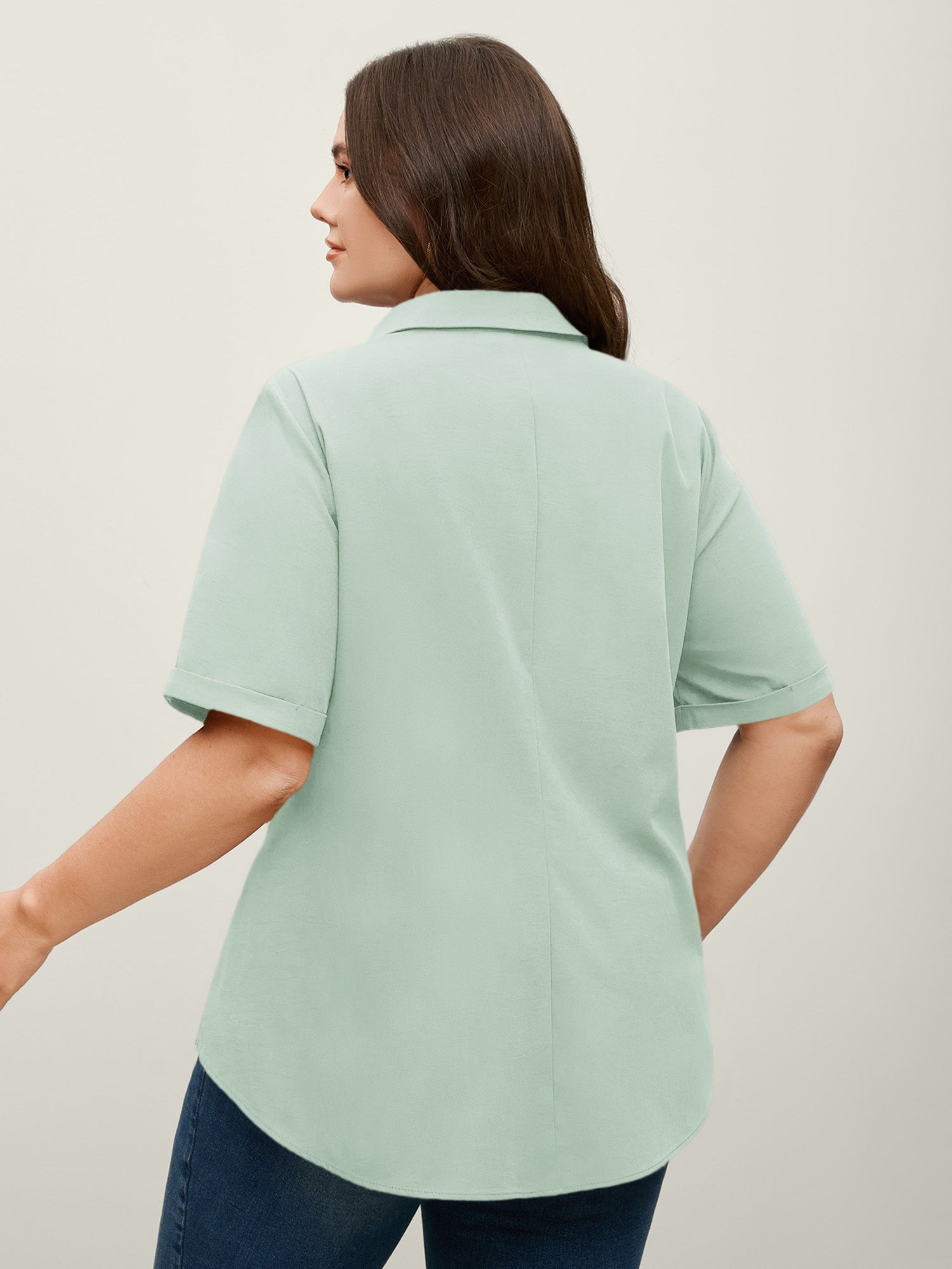 Knotted Front Asymmetrical Hem Blouse