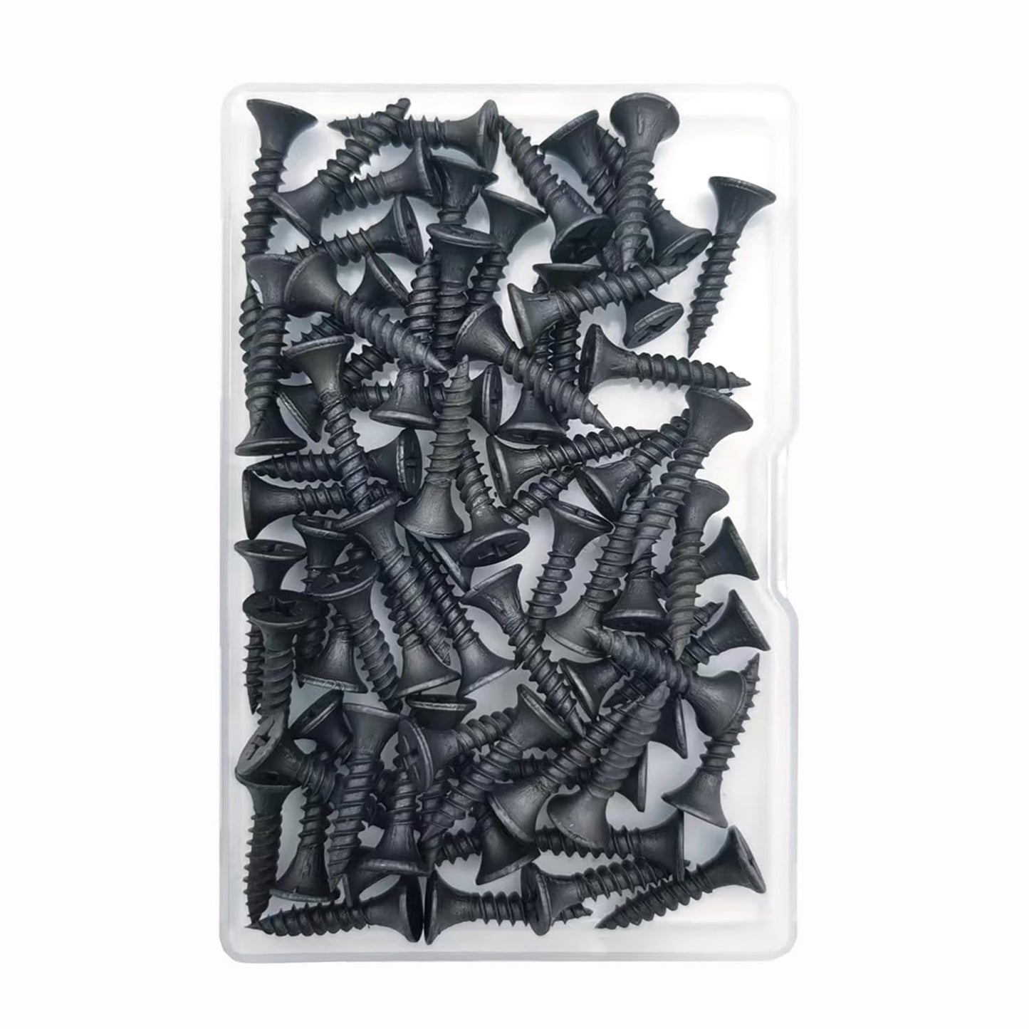 5 Sizes 220pcs Black Wood Screws Assortment Kit,Wood Screws for Drywall,Phillips Drive Self Tapping Dry Wall Screws