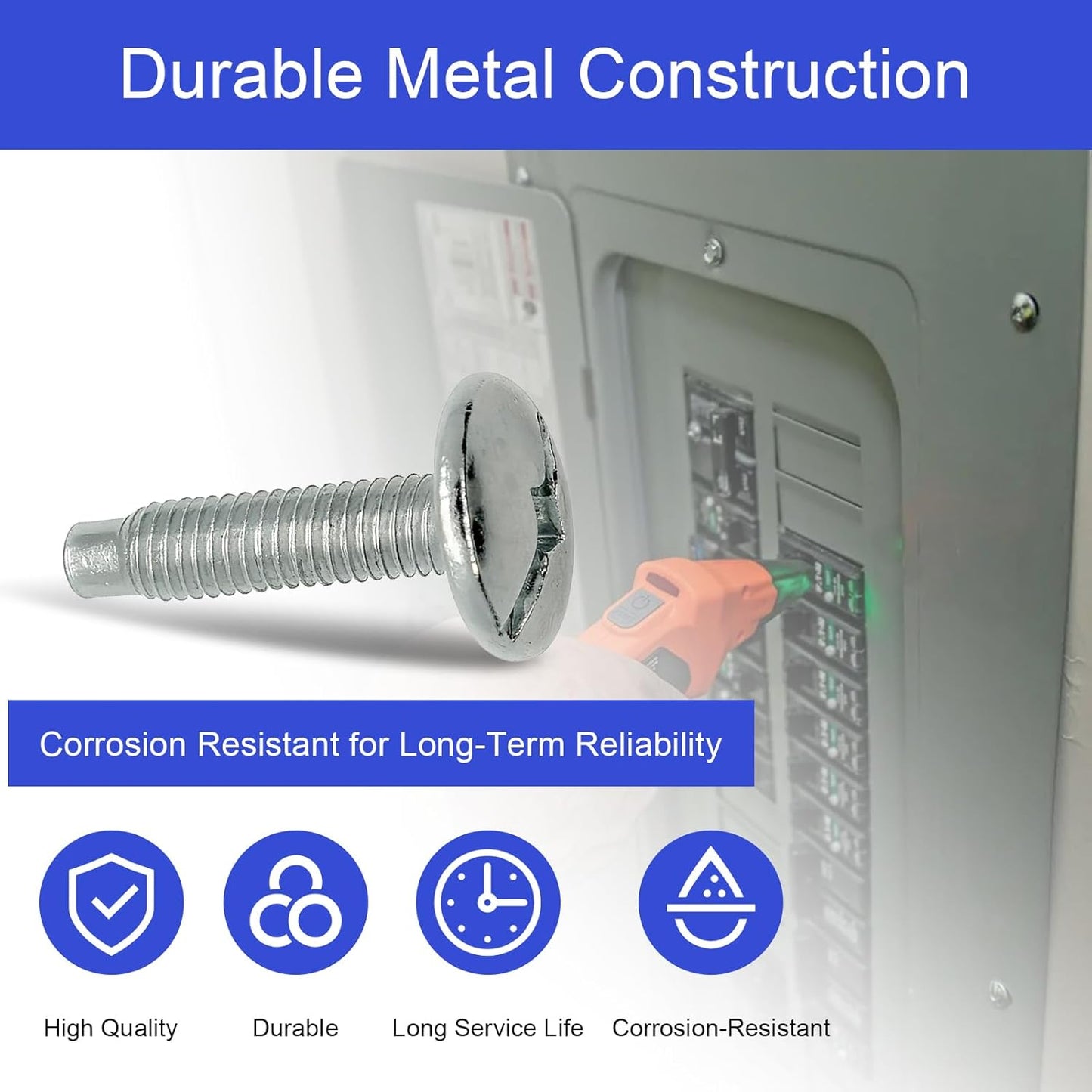 12Pcs Load Center Cover Screws Electrical Panel Screws Replacement for Square D Panel, Compatible with Square D S106 and Siemens ECTS2, QO & Homeline Panels, Murray Load Centers,Zinc Panel Screw