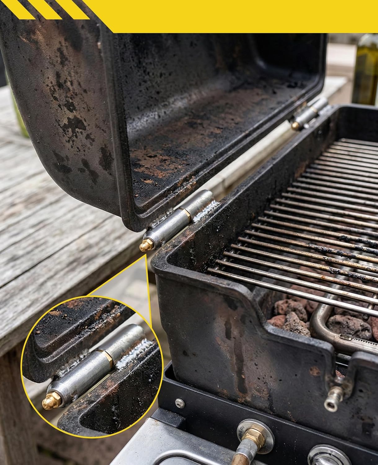 6 PCS BBQ Smoker Bullet Weld on Bullet Hinges Carbon Steel Heavy Duty Weldable Barrel Hinge for Swing Door, Trailer Ramp, Metal Gate, BBQ Smoker