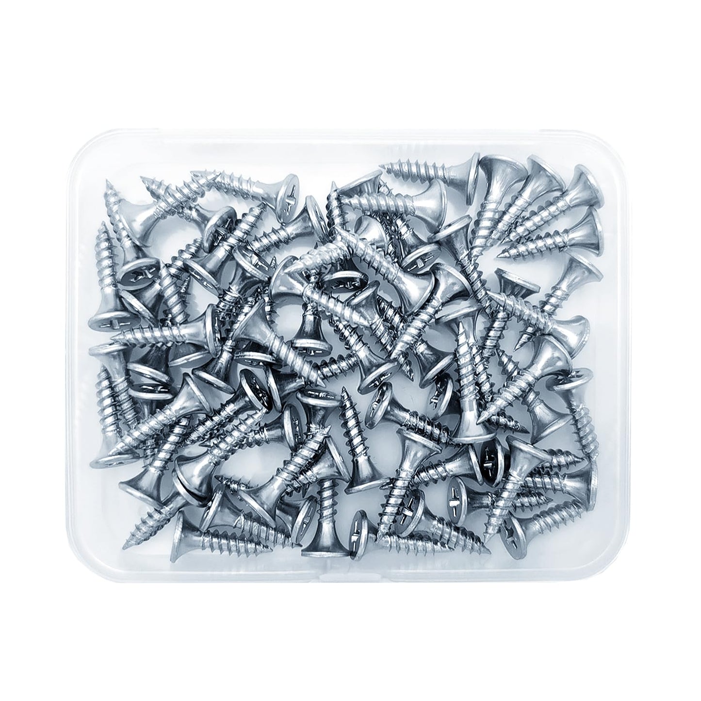 5 Sizes 202pcs Galvanized Wood Screws Assortment Kit,Wood Screws for Drywall,Phillips Drive Self Tapping Dry Wall Screws