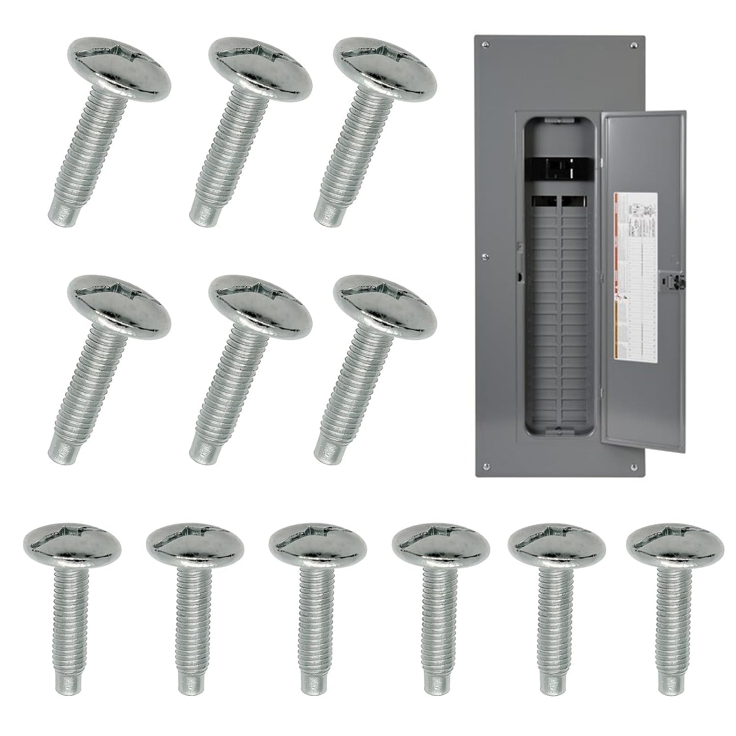 12Pcs Load Center Cover Screws Electrical Panel Screws Replacement for Square D Panel, Compatible with Square D S106 and Siemens ECTS2, QO & Homeline Panels, Murray Load Centers,Zinc Panel Screw