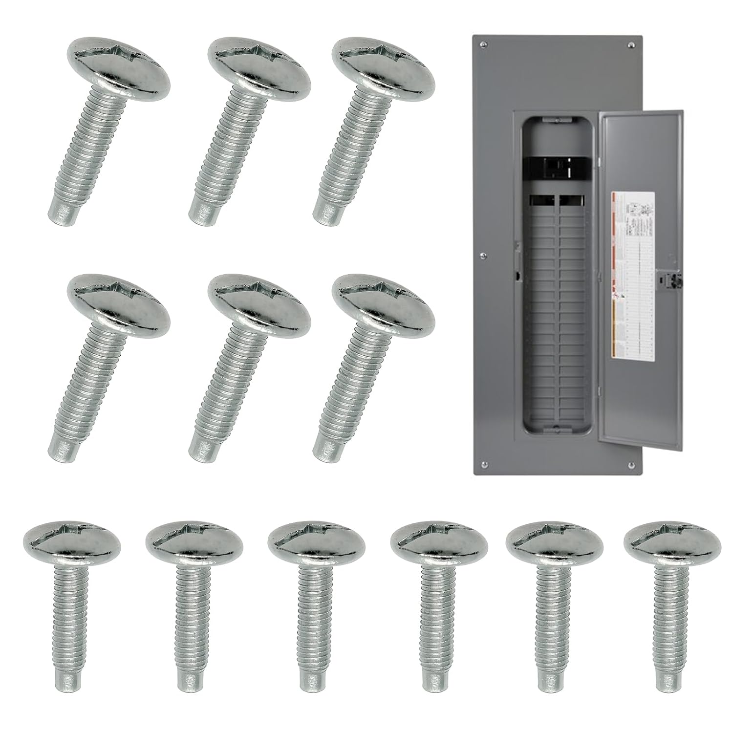 12Pcs Load Center Cover Screws Electrical Panel Screws Replacement for Square D Panel, Compatible with Square D S106 and Siemens ECTS2, QO & Homeline Panels, Murray Load Centers,Zinc Panel Screw