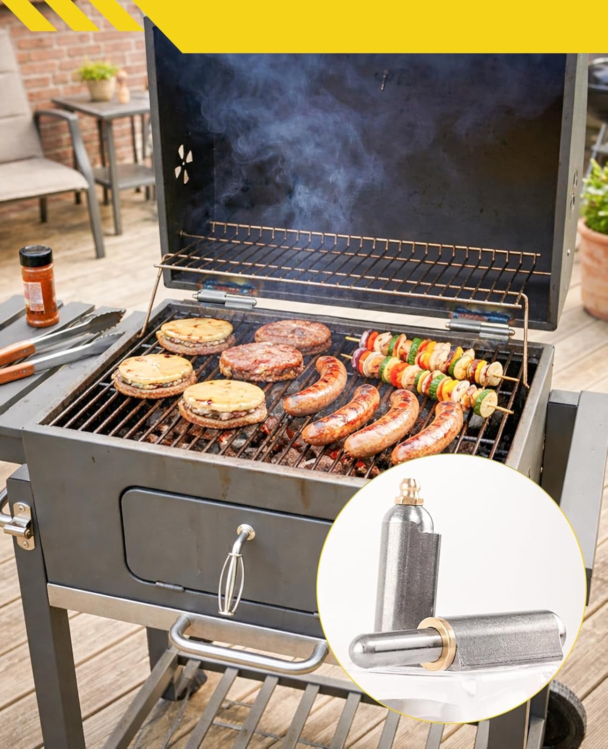 6 PCS BBQ Smoker Bullet Weld on Bullet Hinges Carbon Steel Heavy Duty Weldable Barrel Hinge for Swing Door, Trailer Ramp, Metal Gate, BBQ Smoker