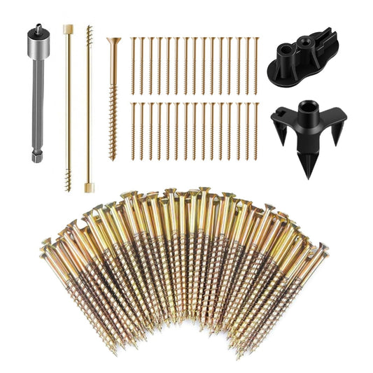 1PACK Squeaky Floor Repair Kit, Floor Fix Screws Kit for Most Wood Floors, Eliminate Squeaky Noise Under Carpeted Floors, Hardwood, Vinyl, and Linoleum Floors