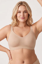 Curveins Soft Jelly Full Cup No Underwire Seamless Support T-Shirt Bra