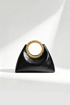 Curveinse Elegant Metal Ring Top Handle Bag