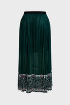 Curveins Plus Size Square Neck Long Sleeve Pleated Waist Maxi Dress