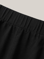 Stretch Split Hem Pockets Skinny Pants