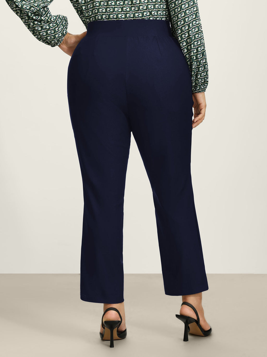 Rivets Wide Waistband Stretchy Pants