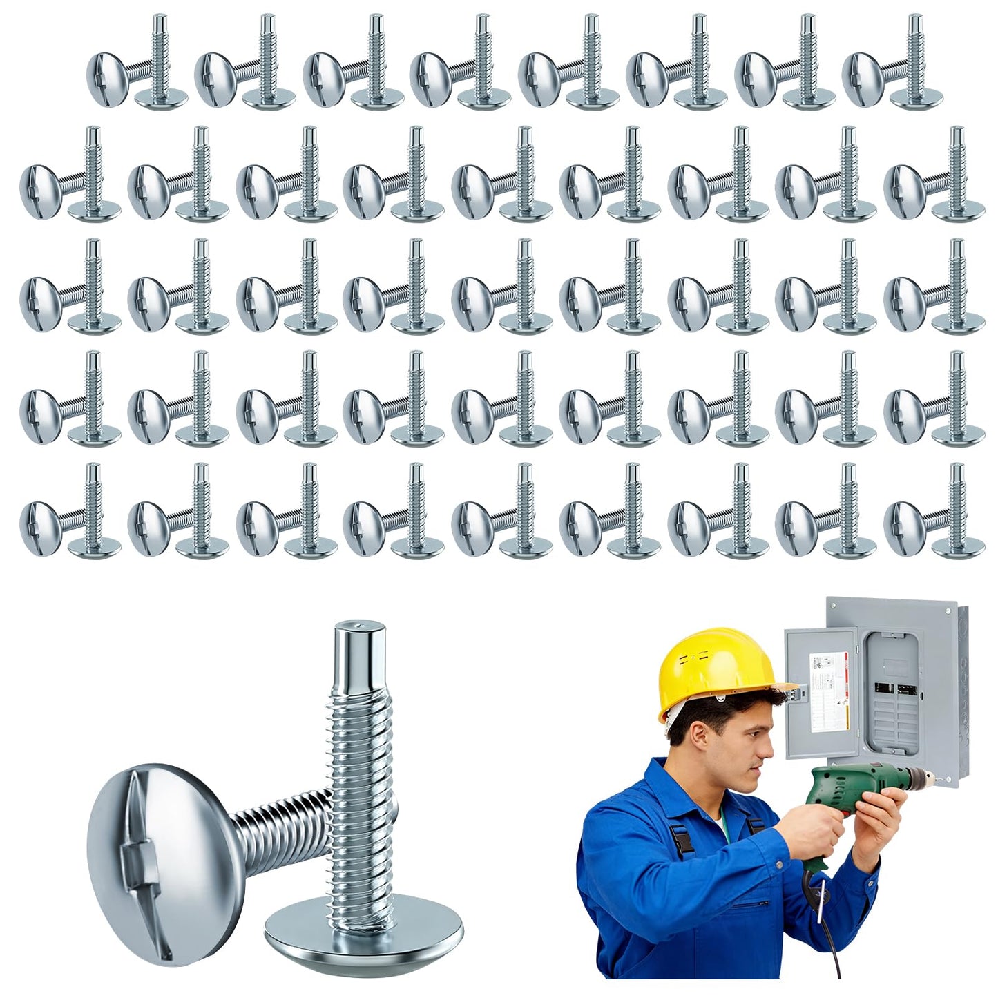 18Pcs Load Center Cover Replacement Screws Compatible with Siemens ECTS2, Panel Screws for Siemens EQ Type & Murray Load Centers, Zinc Electrical Screws