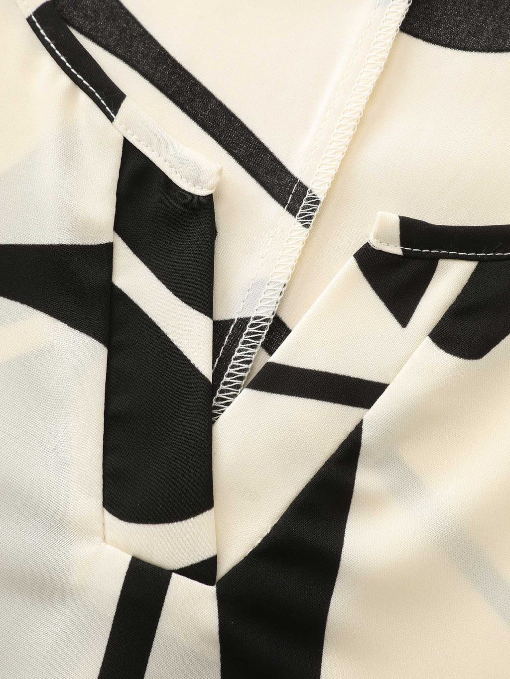 Abstract Print Knotted Blouse
