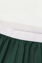 Curveins Plus Size Round Neck Short Sleeve Robe and Wide-Leg Pants Set