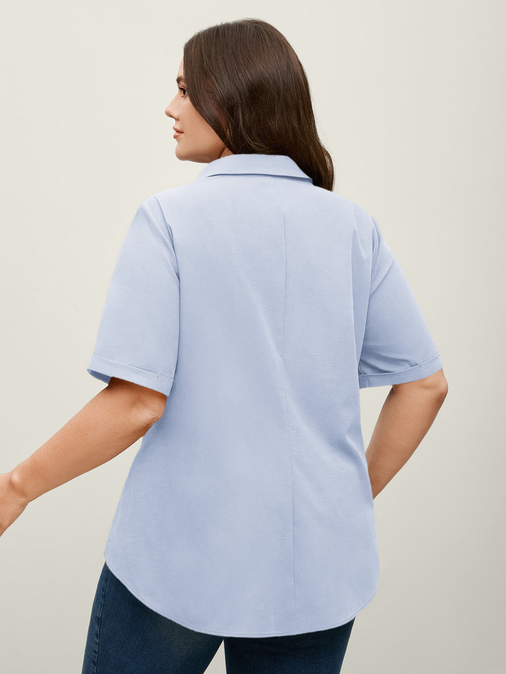 Knotted Front Asymmetrical Hem Blouse