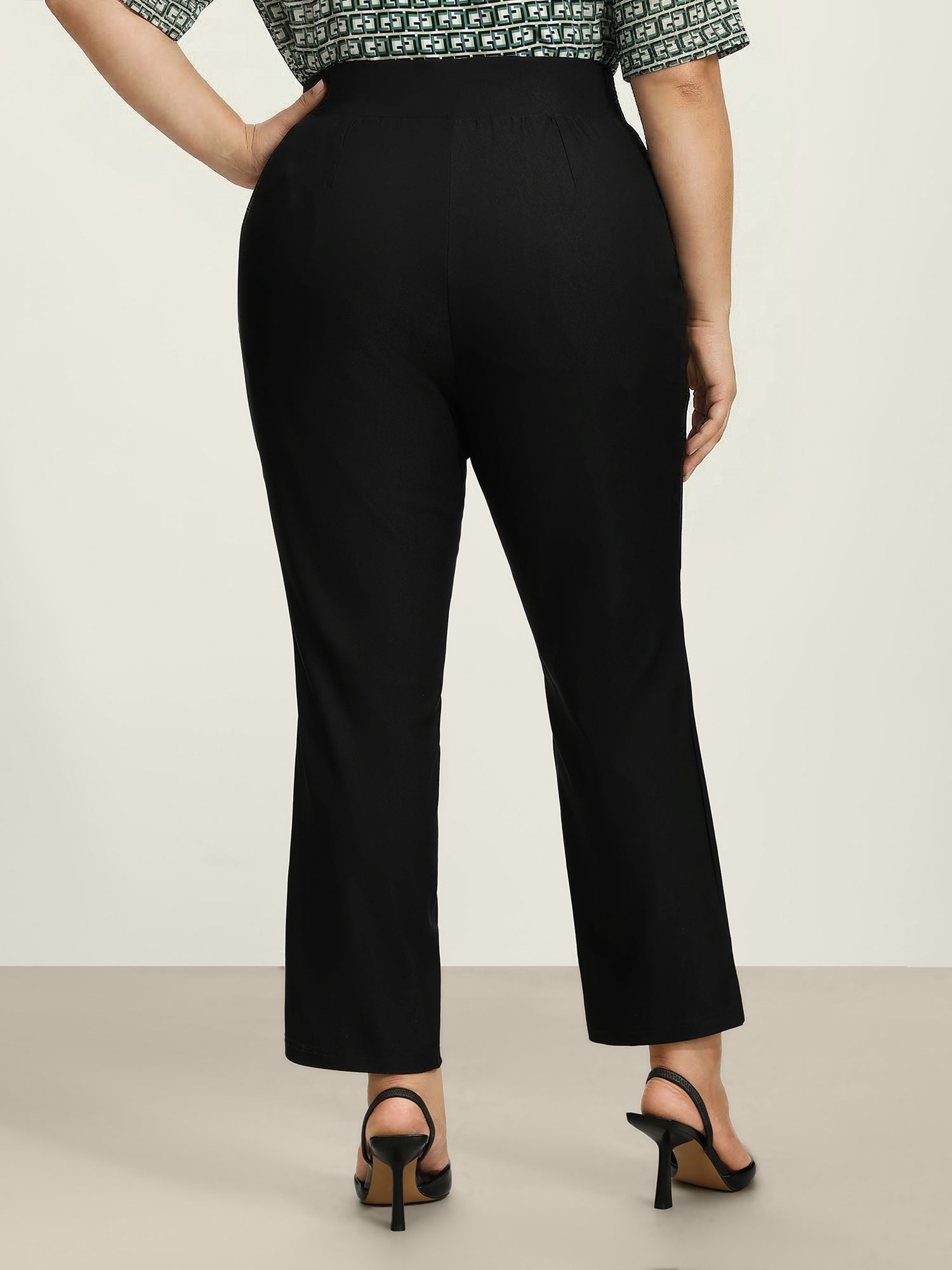 Rivets Wide Waistband Stretchy Pants