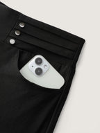 Rivets Wide Waistband Stretchy Pants
